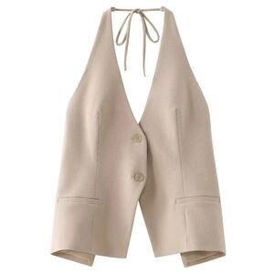 Zara Women's S Elegant Halter Sleeveless Vest Top